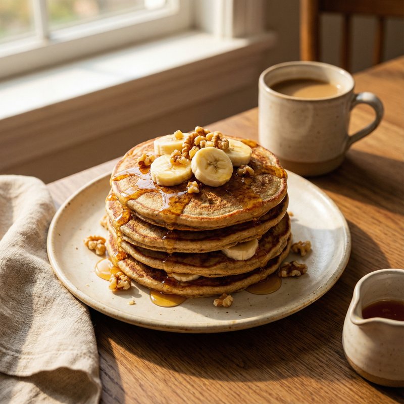 Banana Bread Protein Pancakes
