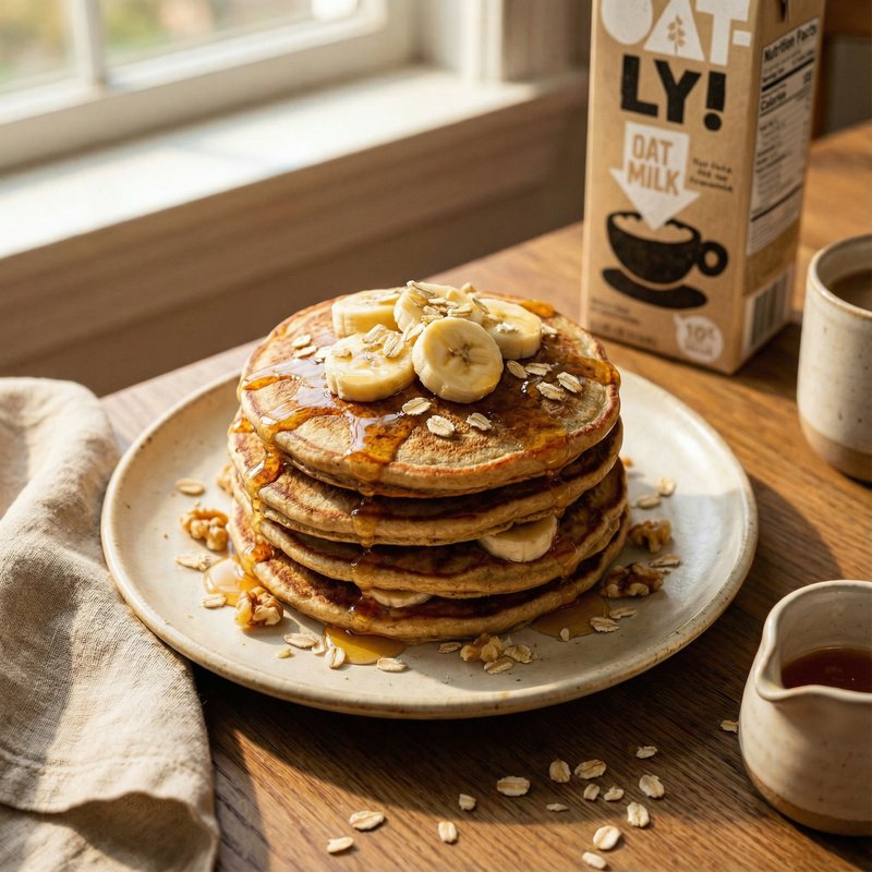 Dairy-Free Banana Oat Protein Pancakes