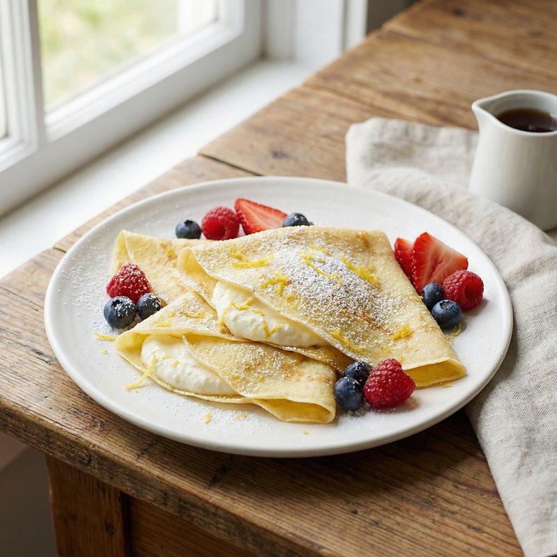 Lemon Ricotta Protein Crepes